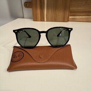 Ray-Ban RB4306 Black/G-15 Polarized Sunglasses with Brown Case